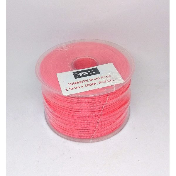 BS DIVER Lin Dyneema UHMWPE red - ø1.5mm - 200kg - 100m spool BS DIVER Lin Dyneema UHMWPE red - ø1.5mm - 200kg - 100m spool